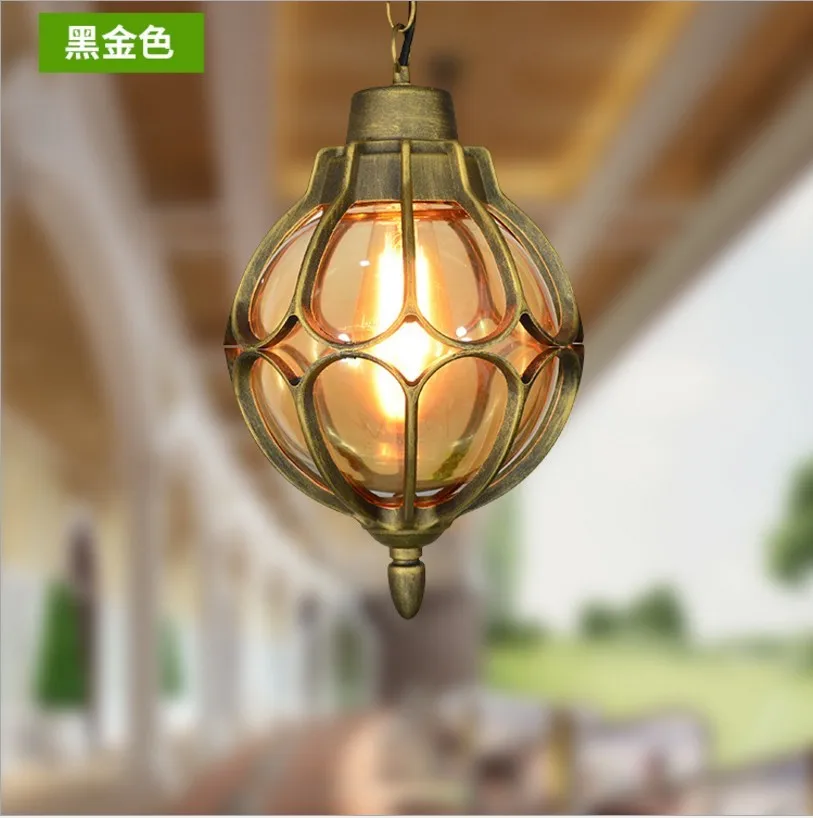 Outdoor waterproof ceiling ball lamp balcony energy saving garden Earth lights European retro aisle rain global pendant | Лампы и