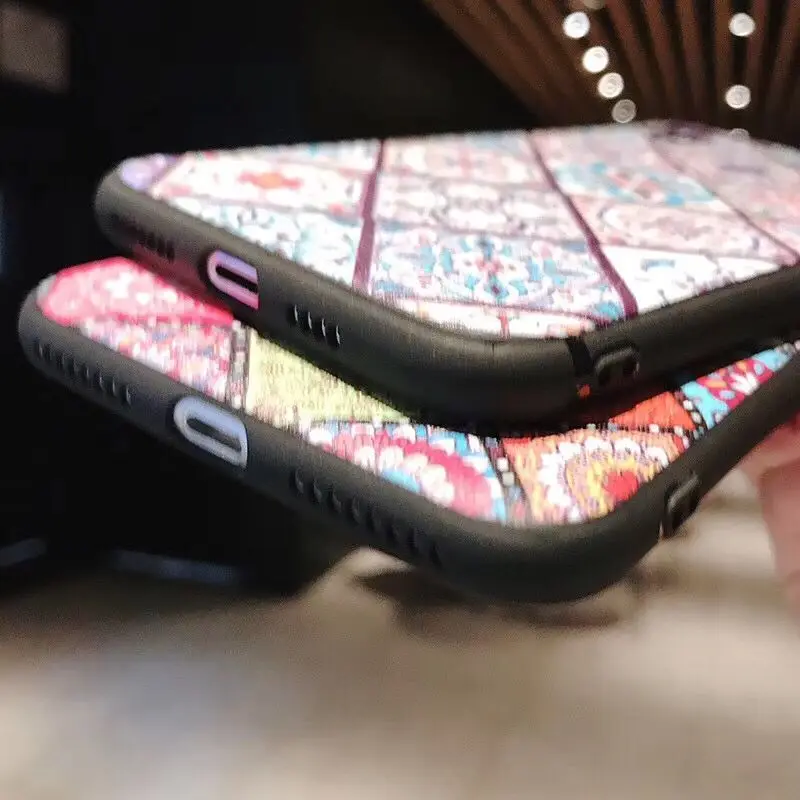Чехол LACK Colorful Palace Flower для телефона iphone 11 11Pro Max XS X XR 6 6S 7 8 Plus ретро чехлы с