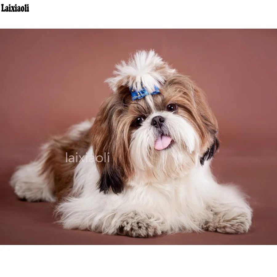 3d Алмазная вышивка Shih Tzu животные собака алмазная живопись акварель крестиком