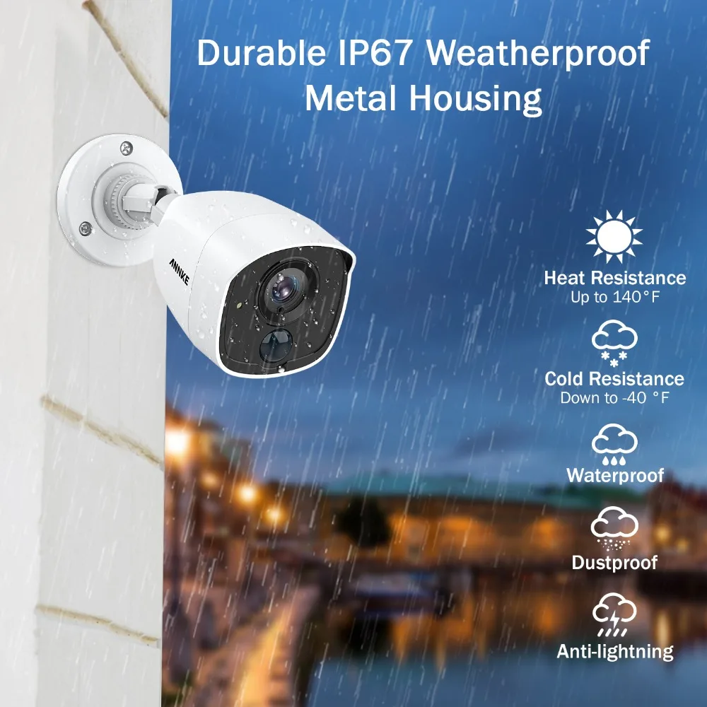 ANNKE 8CH 2MP CCTV камера системы 3MP 5в1 H.265 + DVR с 1080P HD Всепогодная пуленепробиваемая s для