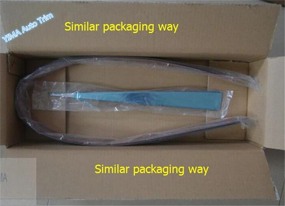 

Lapetus Car Styling Side Door Body Molding Protector Strip Cover Trim 4 Pcs Fit For Skoda Kodiaq 2017 - 2020 Stainless Steel