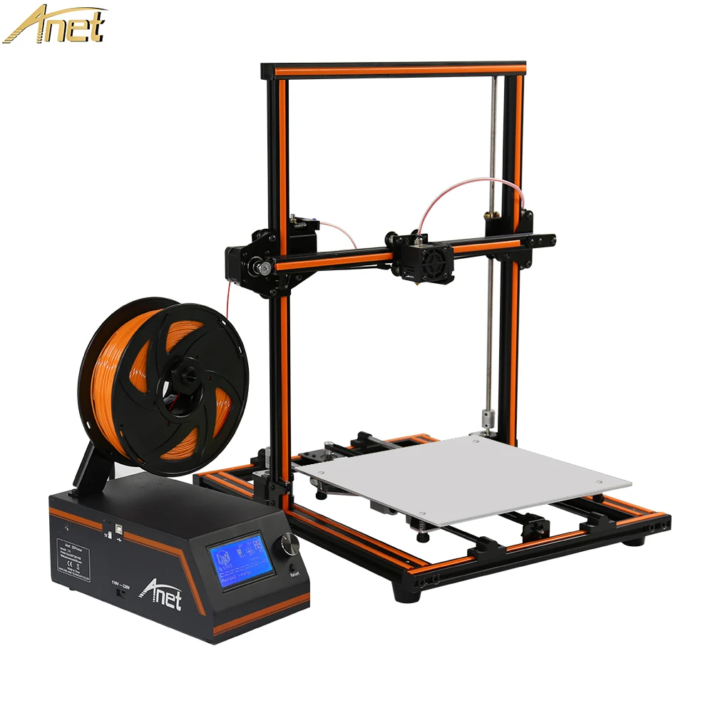 Anet E12 E10 FDM 3d принтер DIY комплект частично собранный алюминиевый сплав рама размера плюс 300*300*400 мм большая нить для 3D печати