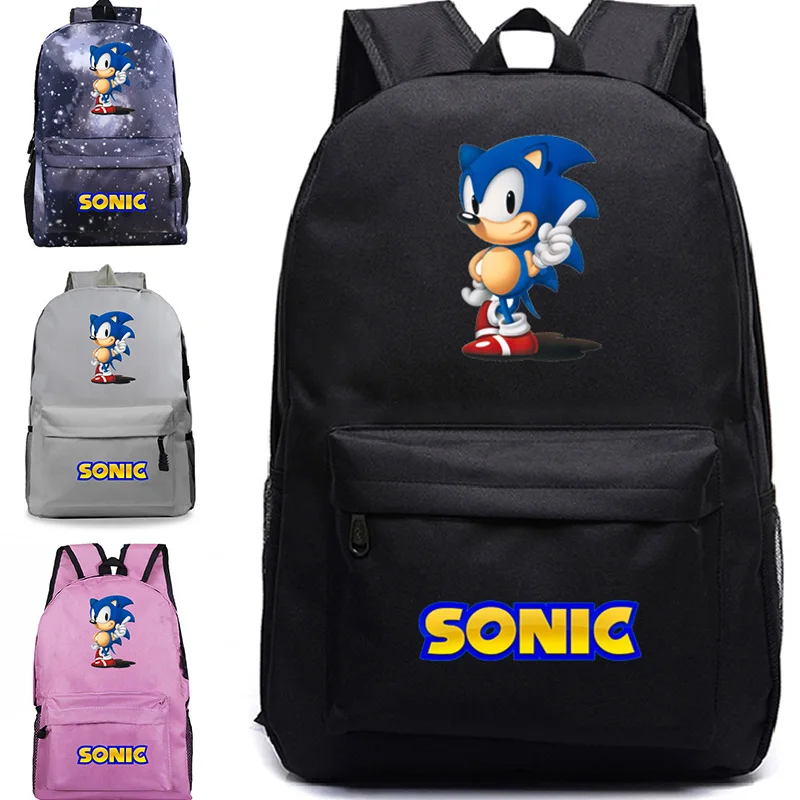 Sonic рюкзак, школьные сумки, модный шаблон, для студентов, для мальчиков и девочек, рюкзак для мужчин и женщин, рюкзак для ноутбука