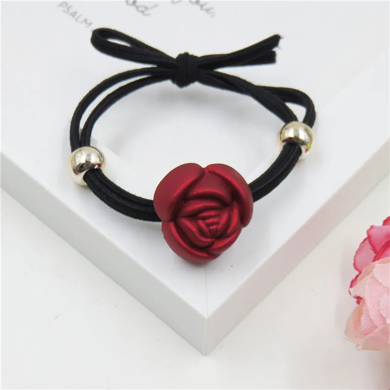 Эластичные резинки для волос 10 шт./лот креативные красные розы игрушка девочек