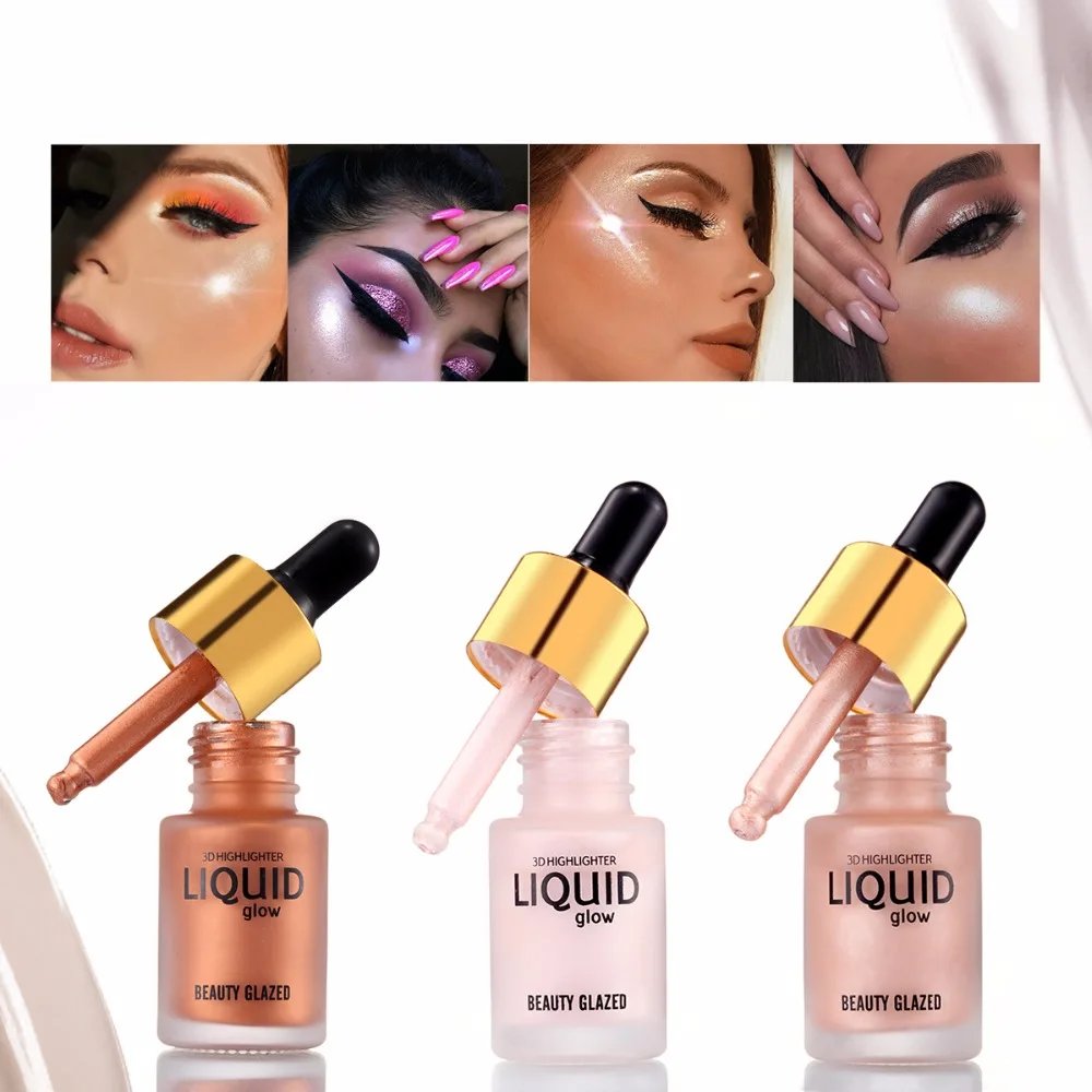 Жидкий светящийся хайлайтер Beauty Glazed 3 цветов для макияжа крем консилер Шиммер