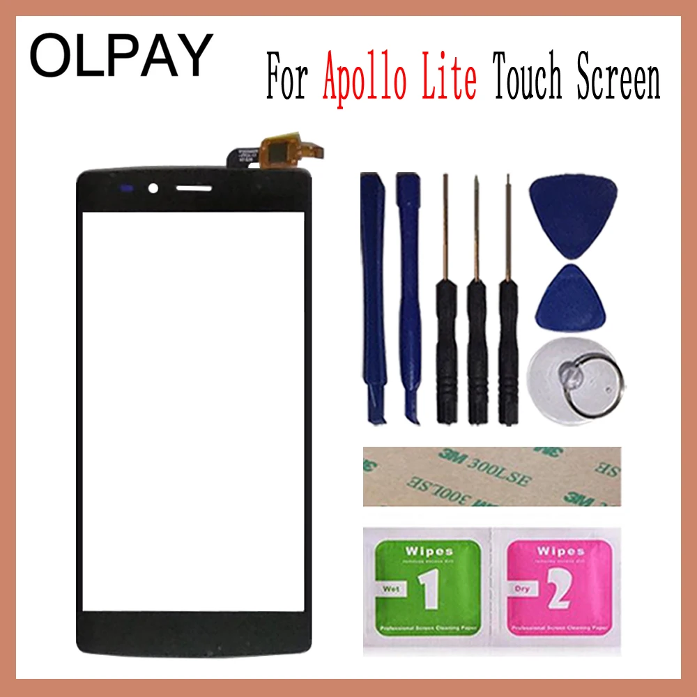 OLPAY 5,5 ''сенсорный экран для vernee Apollo Lite сенсорный экран дигитайзер Панель переднее стекло объектив сенсор инструменты клей+ салфетки