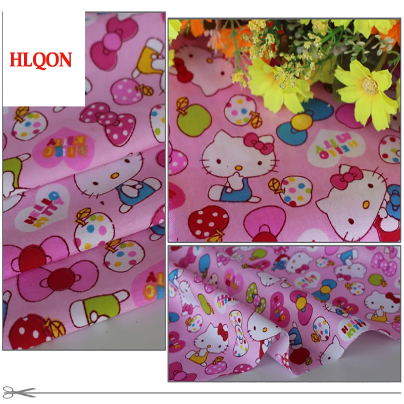 Новое поступление 100% хлопок милая ткань с принтом кота для шитья одеял платья