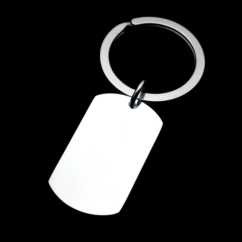 Высокополированная прямоугольная пустая собачья бирка из нержавеющей стали с