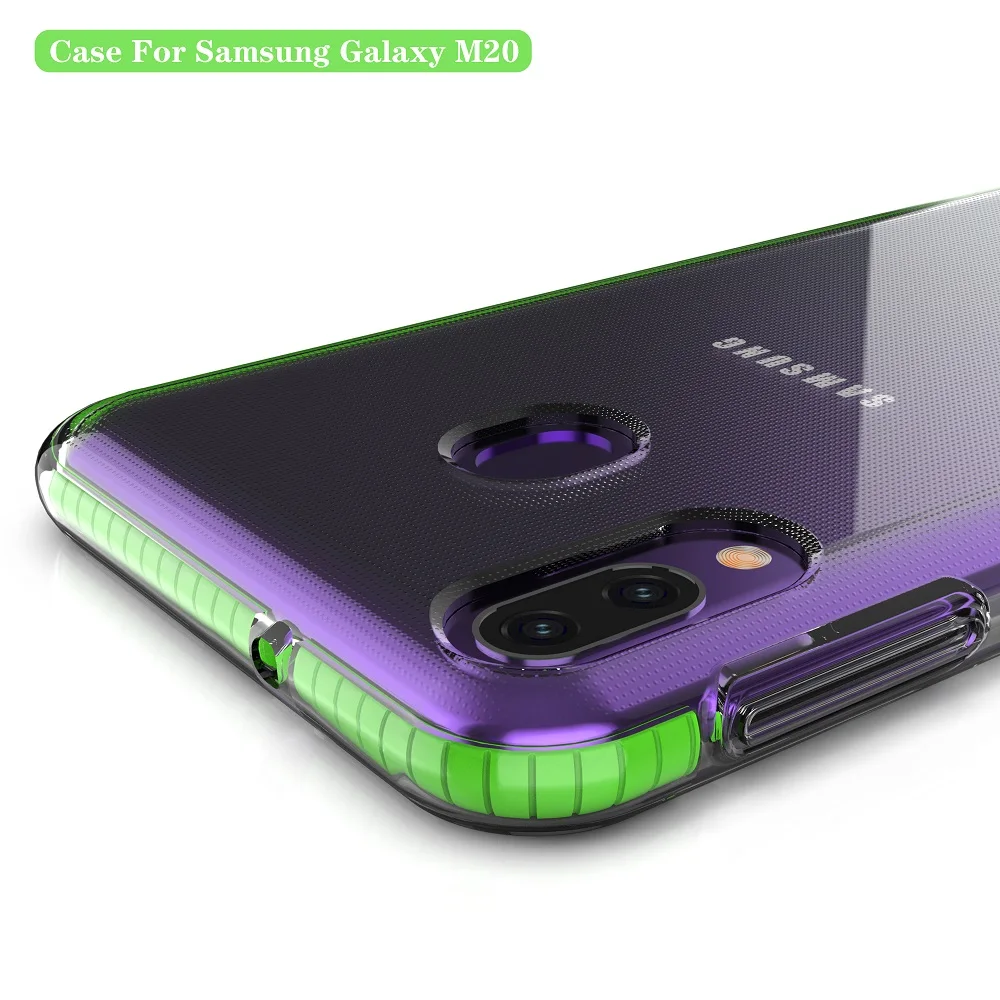 Для Samsung Galaxy A30 A50 A40 A70 A10 A20 чехол мягкий TPU + TPE прозрачный двойной защитный для samsung