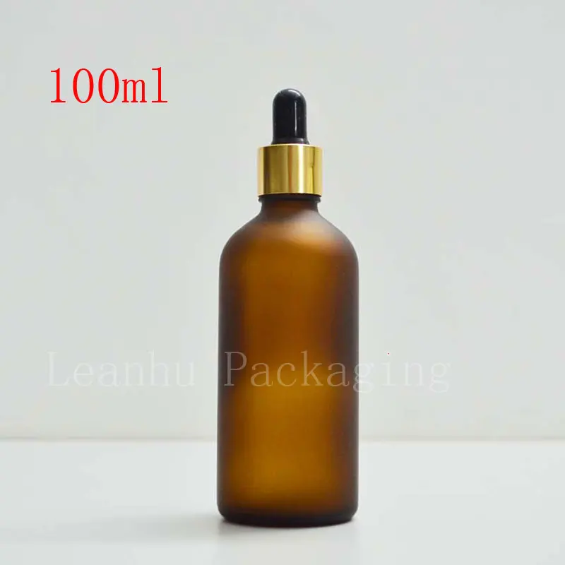 100ml Brown Frosted Glass Bottle, 100cc Essential Oil/Perfume Packaging Bottle, Empty Cosmetic Container , Makeup Sub-bottling
