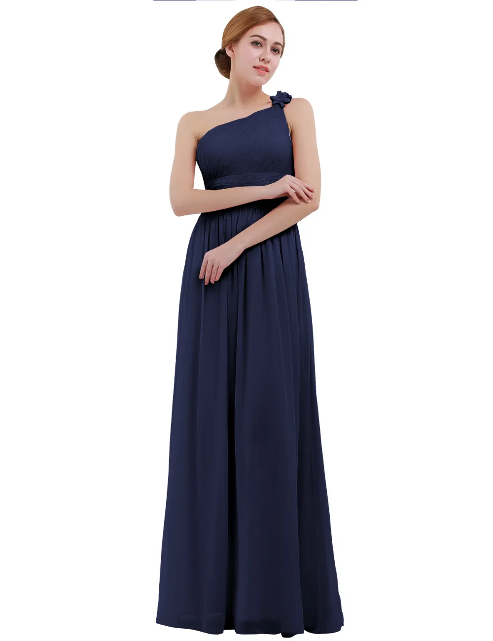 Женское платье Vestido de festa, шифоновое платье принцессы на одно плечо, длинное вечернее платье для дня рождения, выпускного вечера, летнее платье