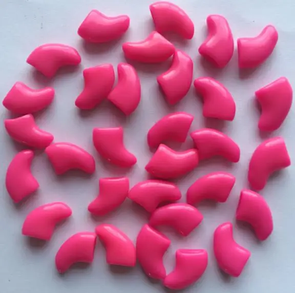 Rose 100 шт. Мягкие силиконовые колпачки для кошачьих ногтей с бесплатным клеем, покрытие для кошачьих ногтей, защитные аксессуары для домашних животных, принадлежности для ухода за кошками - Цвет: Rose