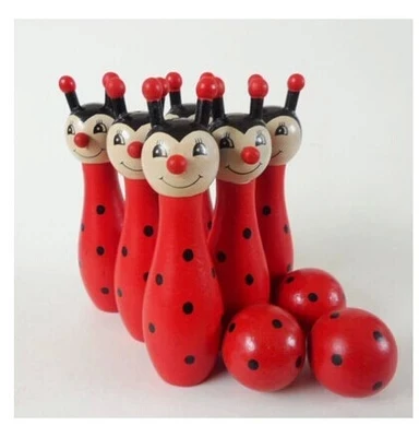 Набор деревянных мячей для боулинга с животными игрушка детей 6 контактов
