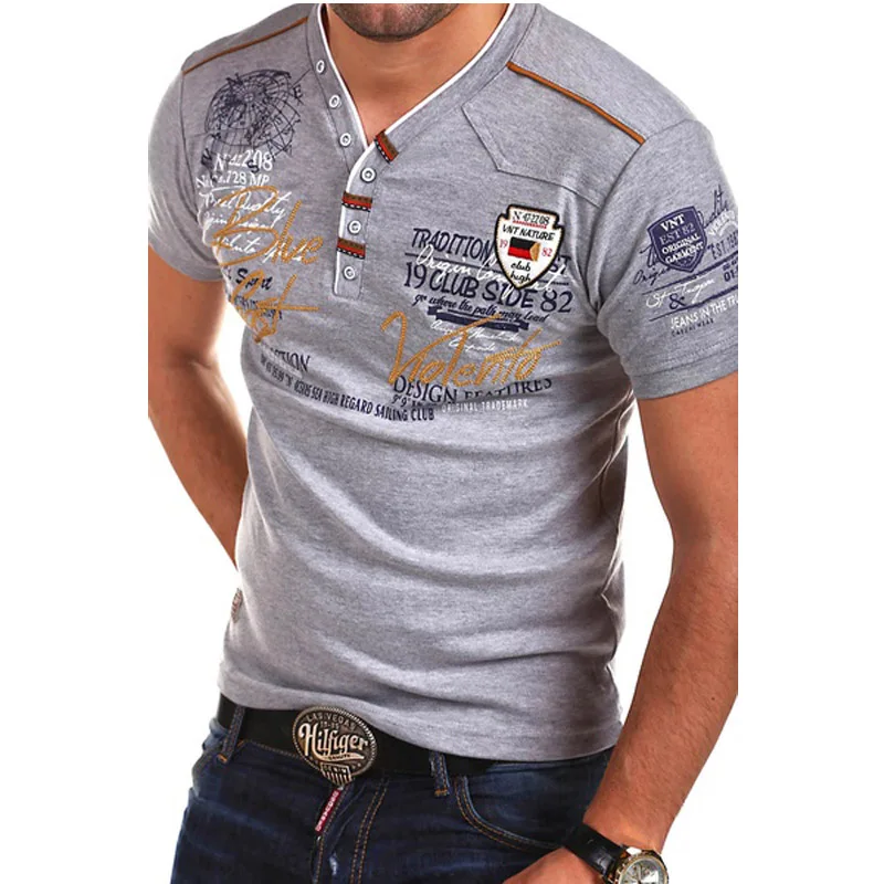 ZOGAA мужская футболка свободного покроя Slim Fit футболки с коротким рукавом и