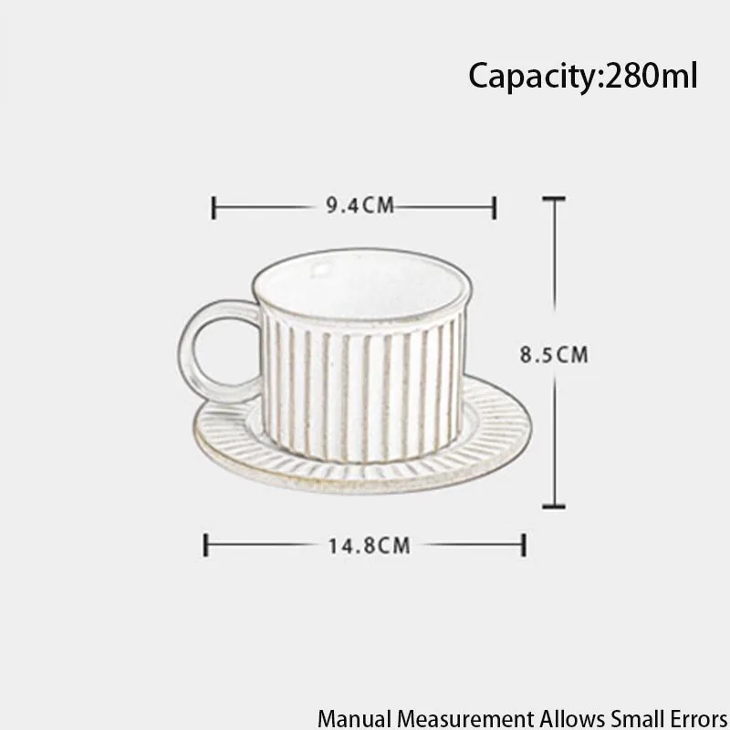Винтажная керамическая кофейная кружка в японском стиле 280 мл ручной работы из