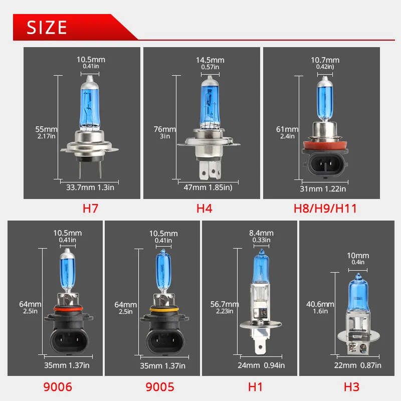 NAO 2x h7 галогеновые лампы для Фар h4 H11 55 Вт Светильник автомобиля 12V HB4 HB3 автомобилей