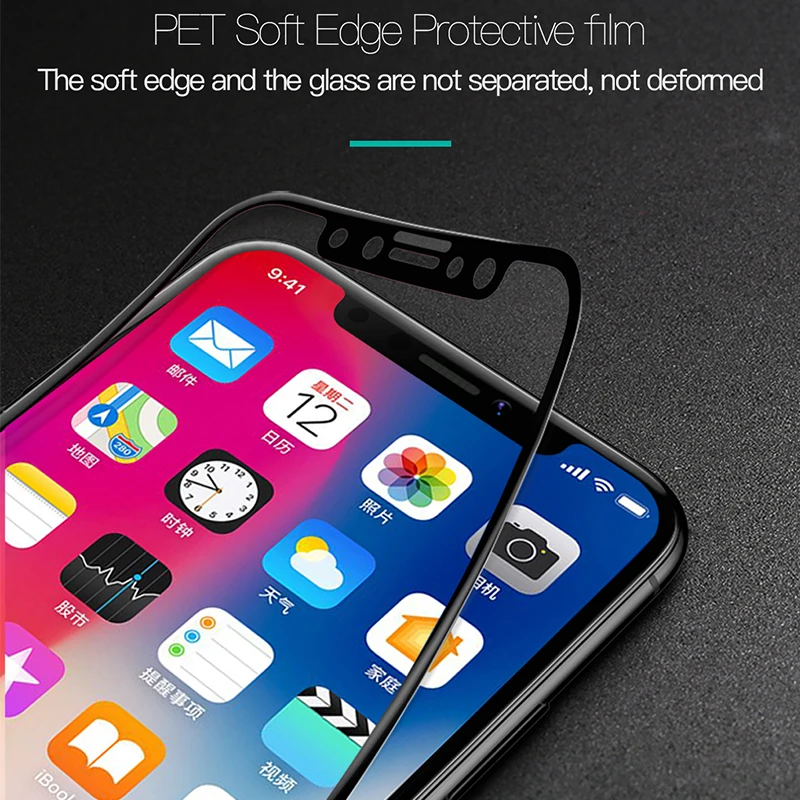 TOTU 4D Защита экрана для iPhone X закаленное стекло 0 23 мм мягкий край Закаленное