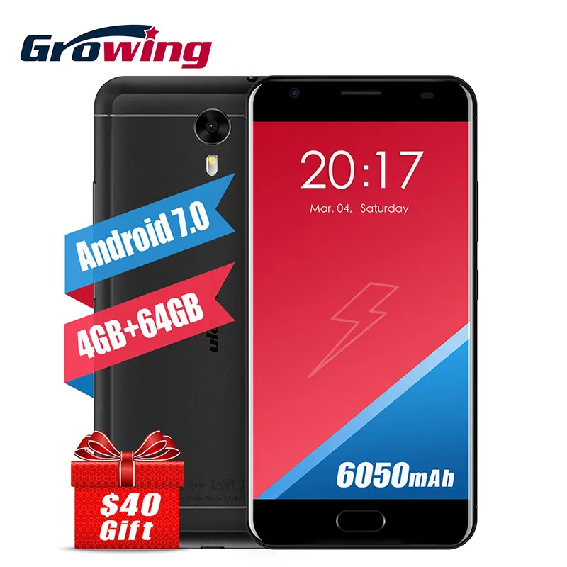 Оригинал Ulefone Мощность 2 Мобильный телефон 5.5 &quotFHD mtk6750t Octa core android 7.0 4 ГБ