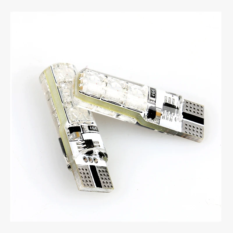 СВЕТОДИОДНЫЙ Автомобильный светильник T10 W5W 5050 SMD 12 В 2 шт./1 комплект RGB
