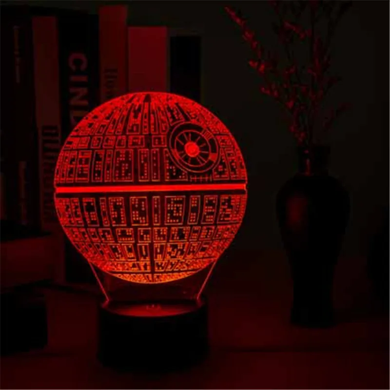 New Star Wars Death star 3D LED Night Light Touch Switch Table Lamp USB 7 Color Room Decor Colorful Lighting for Gift | Лампы и