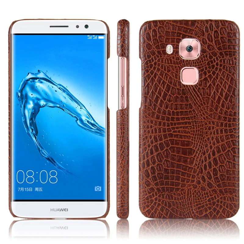 Чехол для Huawei Nova Plus MLA L03 L11 Жесткий ПК с крокодиловым лицевым покрытием + задняя