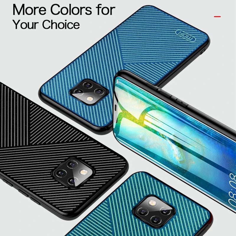 for huawei mate 20 Pro Case Cover MOFI Silicone Stripe Back 20pro Antiskid Epoxy Full |