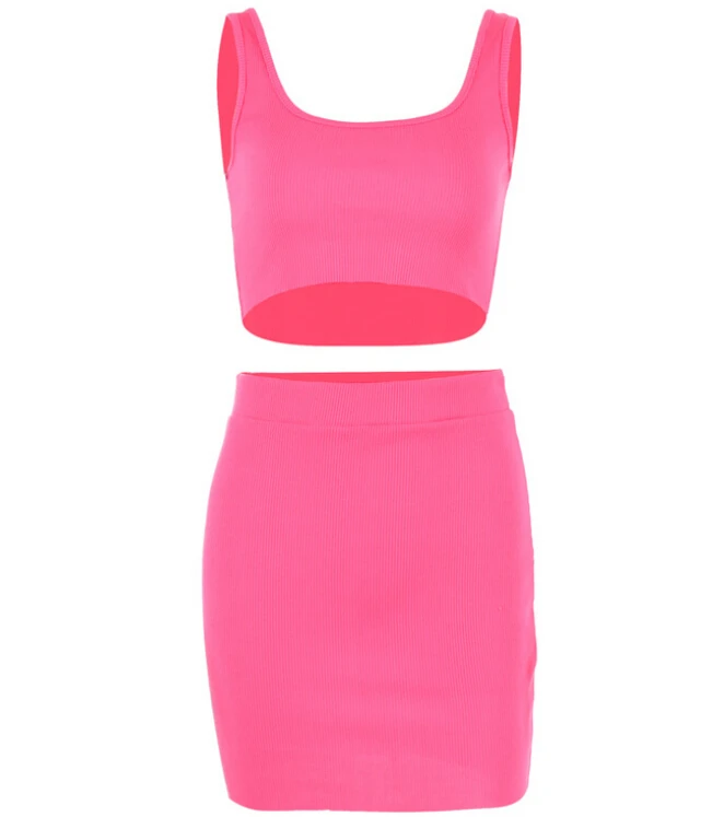 Женский комплект из 2 предметов укороченный топ с пряжкой облегающая юбка