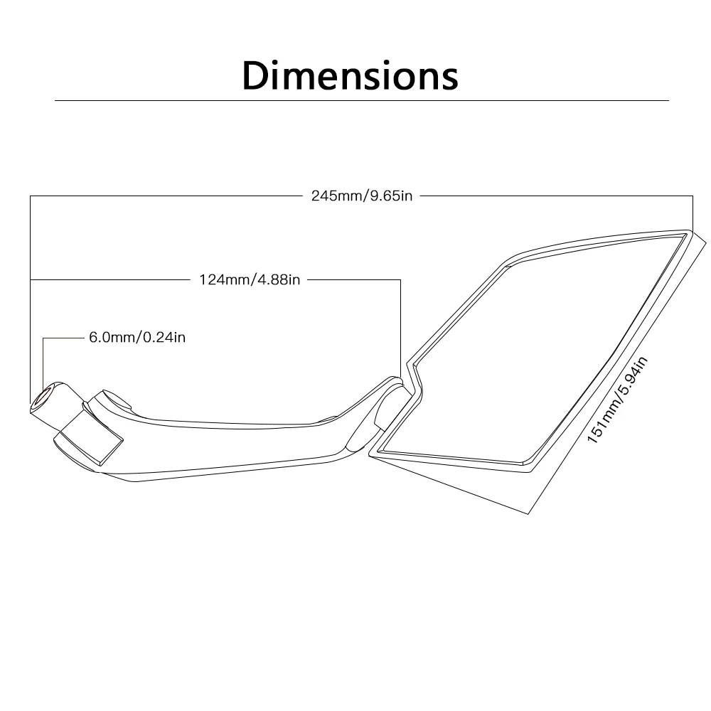 Универсальные боковые зеркала для мотоцикла с алмазным покрытием 2 шт. 8 мм 10