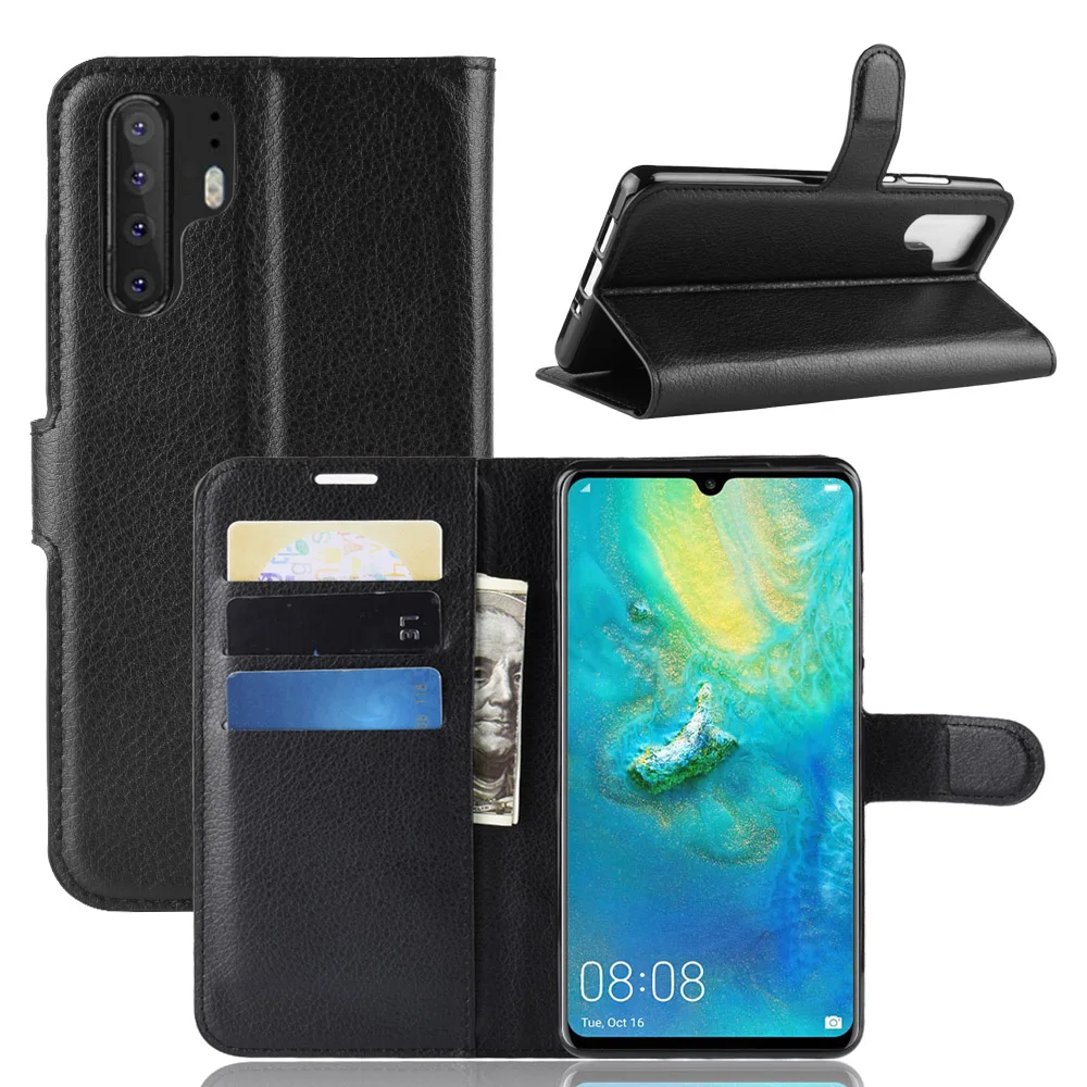 Модный чехол бумажник из искусственной кожи для Huawei P30 Pro защитный книжка