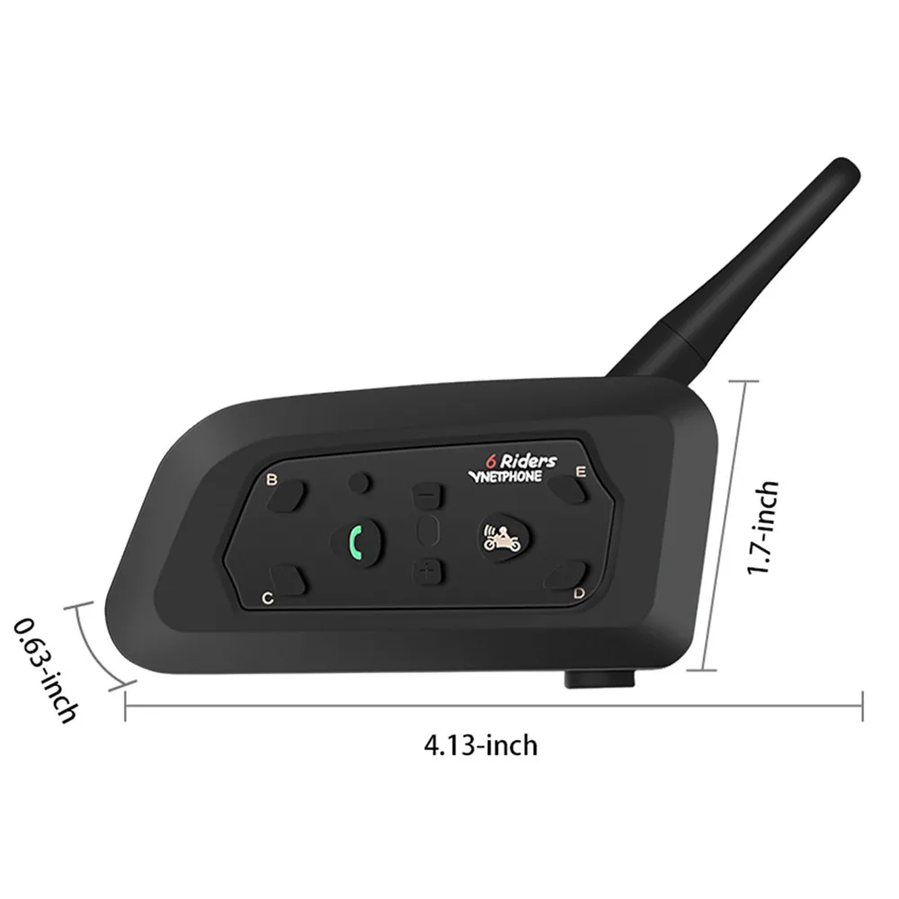 Vnetphone V6 домофон беспроводной шлемы Blutooth гарнитура IP65 Водонепроницаемый 1200 м Intercomunicador moto Interphone для 6 гонщиков gps