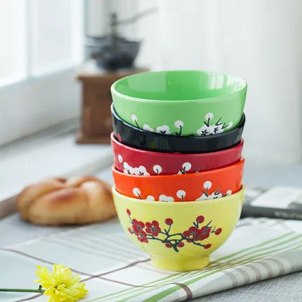 Набор керамических мисок 5 шт. милые чаши Цзиндэчжэнь японская глазурованная