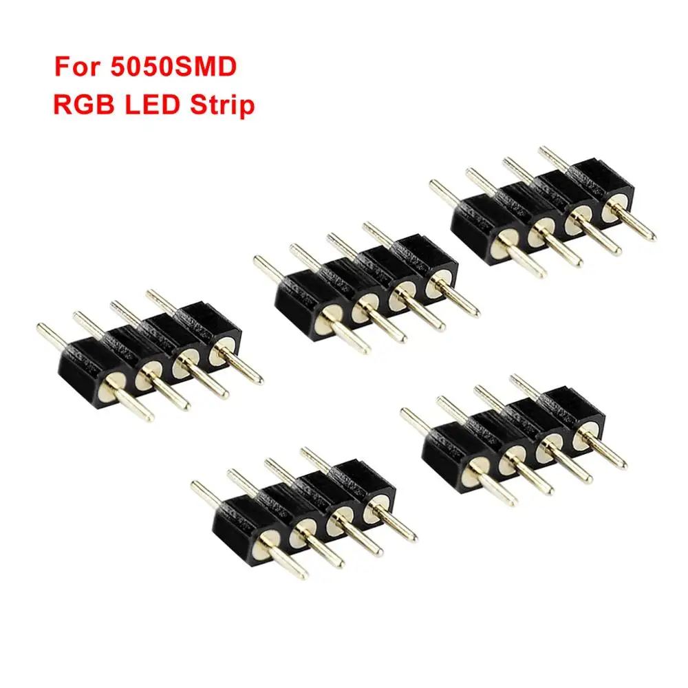 4PIN 5 шт. 2Pin 4pin 10 мм RGB один цвет Сварка аксессуары Пайки PCB к PCB кабель адаптер для 5050 светодиодные ленты светильник - Испускаемый цвет: 4PIN