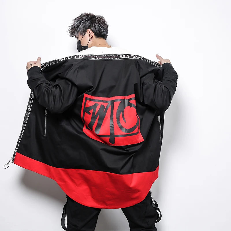 Для мужчин Осень Тренч куртка мужской уличный стиль хип хоп ветровка пальто