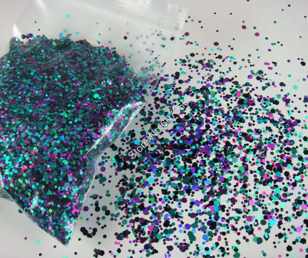 Смешанная блестящая пудра для ногтей акриловый гель макияжа блеск