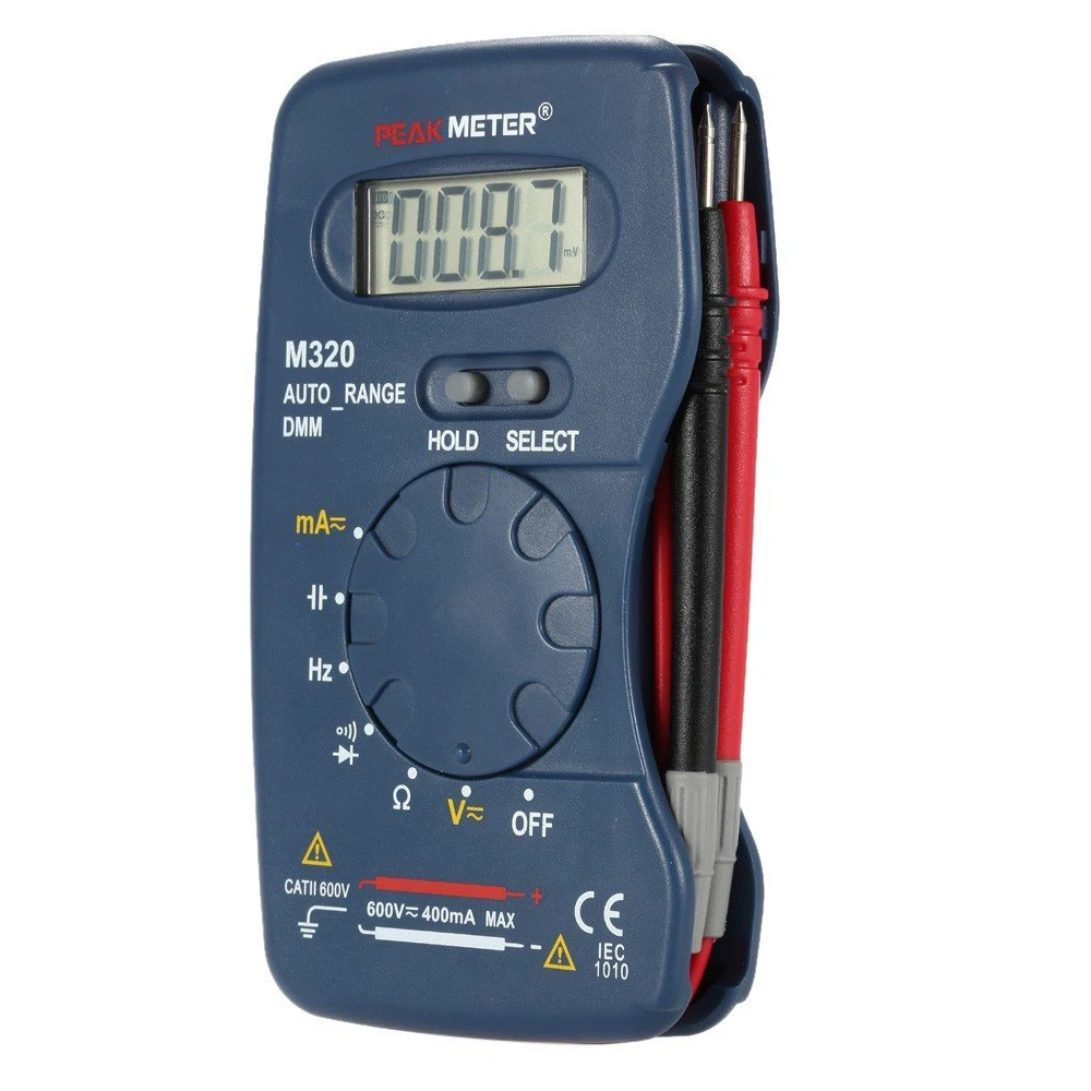 Peakmeter M320 Портативный ручной Мини цифровой мультиметр AC/DC Напряжение Ток