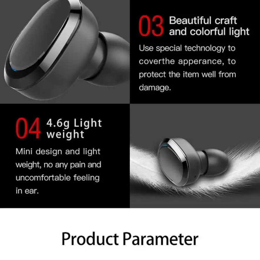 T12 Bluetooth наушники 5 0 настоящие беспроводные спортивные громкой связи Наушники с