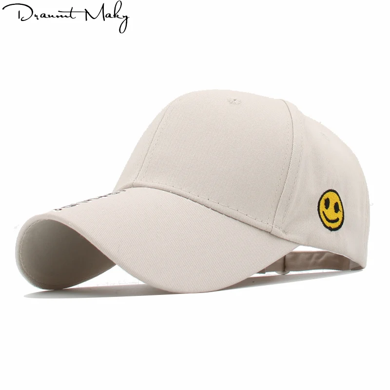 Новые мужские бейсболки с вышивкой Улыбка wo кепки Snapback Черная кепка мужская