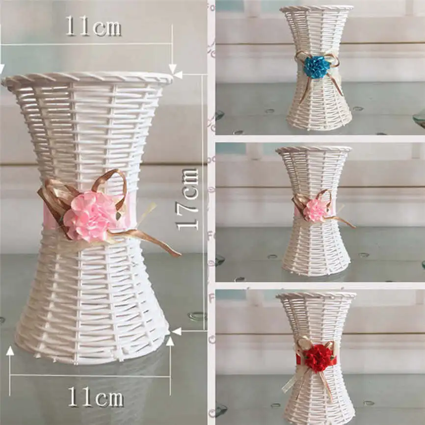 Новинка 2017 качественная ваза для цветов домашний декор красивая из ротанга