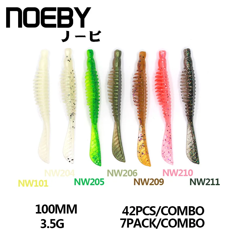 NOEBY 6 искусственная Мягкая приманка 100 мм/3 5 г приманки для рыболовного червя