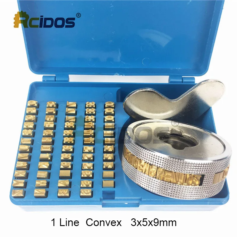 RCIDOS выпуклый/вогнутых 3x5x9 мм латунные буквы комплект для FR 900/FR 770 непрерывной