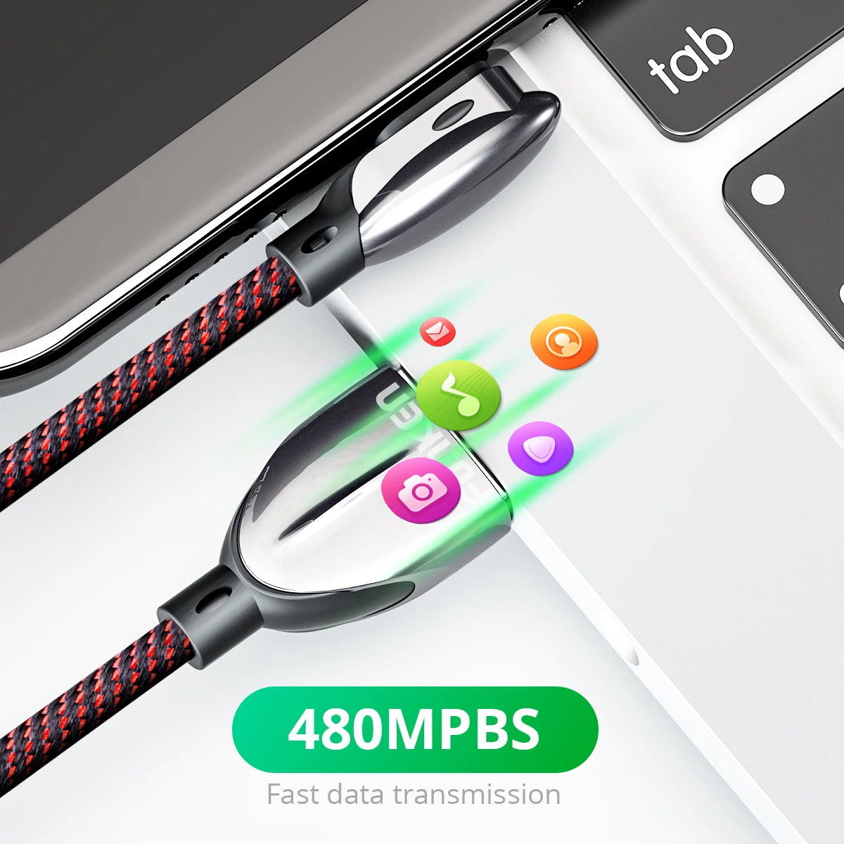 Кабель для быстрой зарядки FONKEN 3A USB type C, 90 градусов, USB C, игровой кабель для зарядки, зарядное устройство для телефона Android, кабель для передачи данных с углом 90 градусов type-C