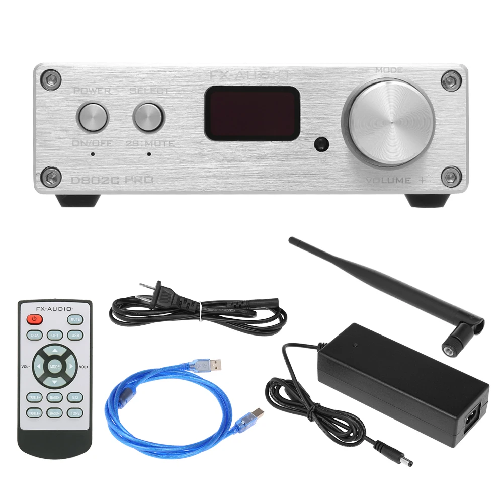 fx-аудио D802C PRO 80 Вт* 2 Беспроводная версия Bluetooth вход USB/AUX/оптический/коаксиальный чистый цифровой аудио усилитель 24 бит/192 кГц