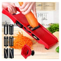 creative vegetable slicer mandoline slicer with 6 blades vegetable peeler onion cutter potato carrot grater kitchen accessories
