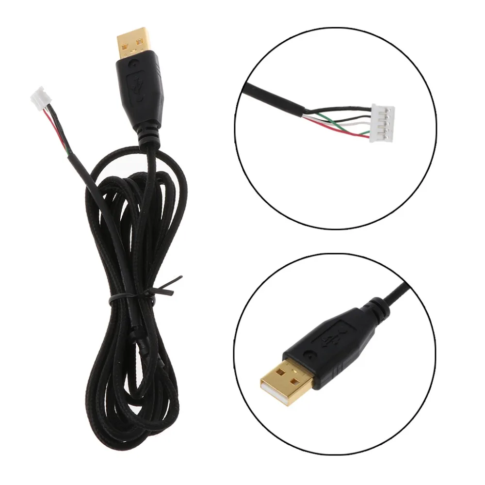 Прочный нейлоновый Плетеный USB кабель для мыши Замена провода Razer Imperator/Naga