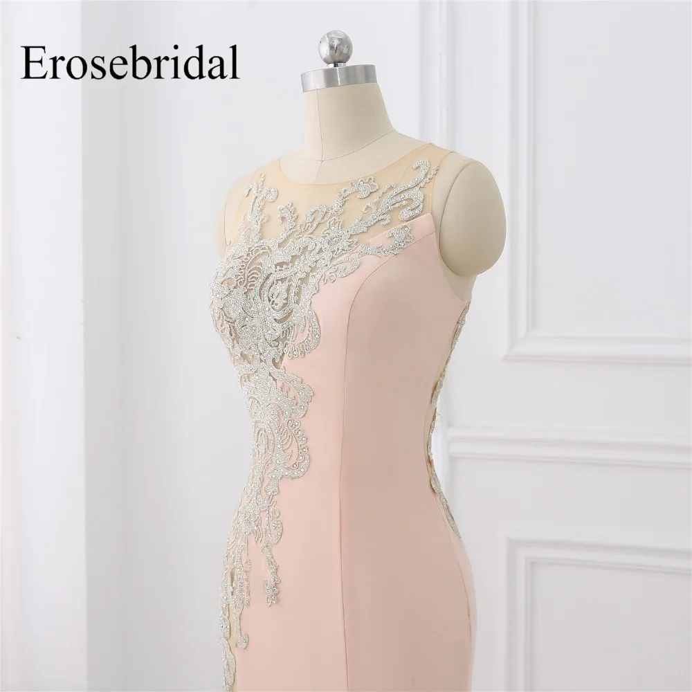 Женское платье Русалочка Erosebridal длинное кружевное с коротким шлейфом 2019|Вечерние