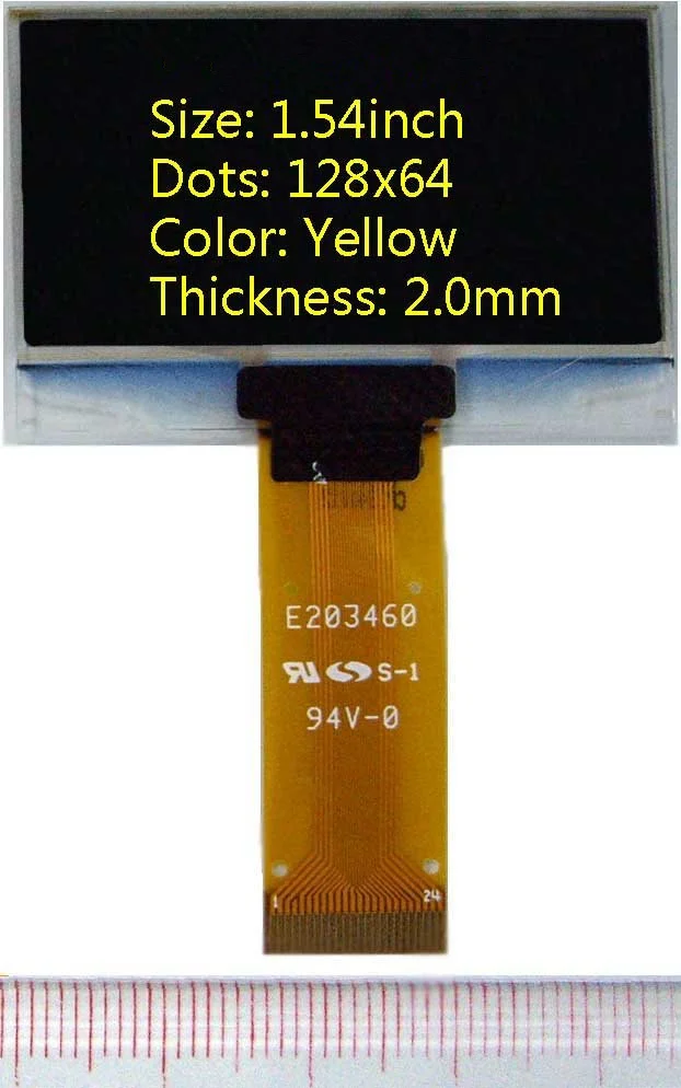 1 54 дюймовый 24PIN интерфейс 8Bit синий или белый OLED экран SSD1305 Привод IC 128*64 SPI I2C порт