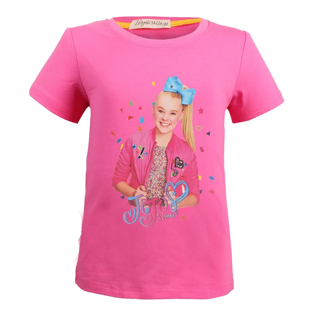 Новая детская летняя футболка одежда для девочек jojo siwa с короткими рукавами