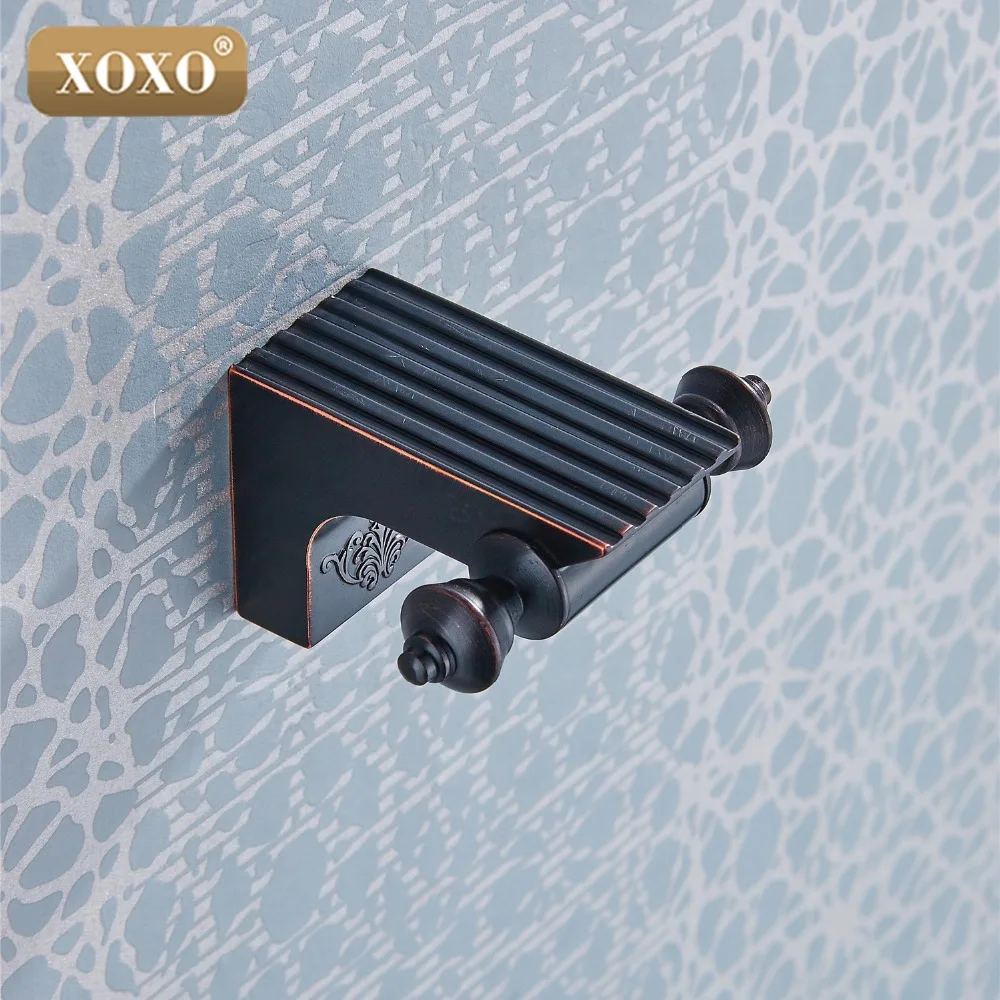 XOXO крючок для халата одежды латунная конструкция античная Черная отделка банное