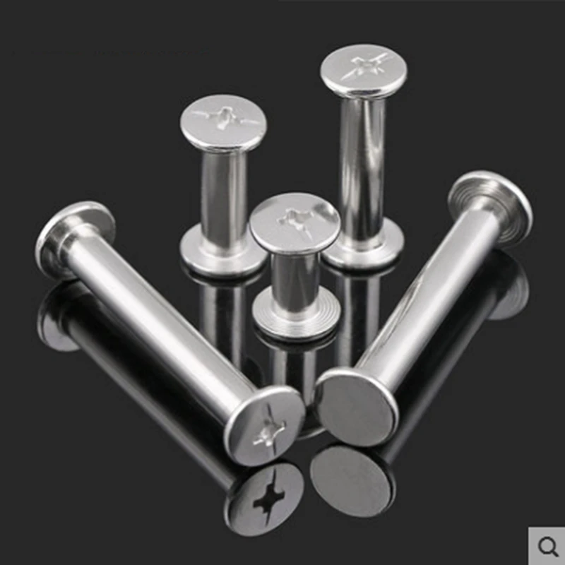 Nickel-plated book sample screw / child rivet album docking lock binding recipe nail M5-35 | Обустройство дома