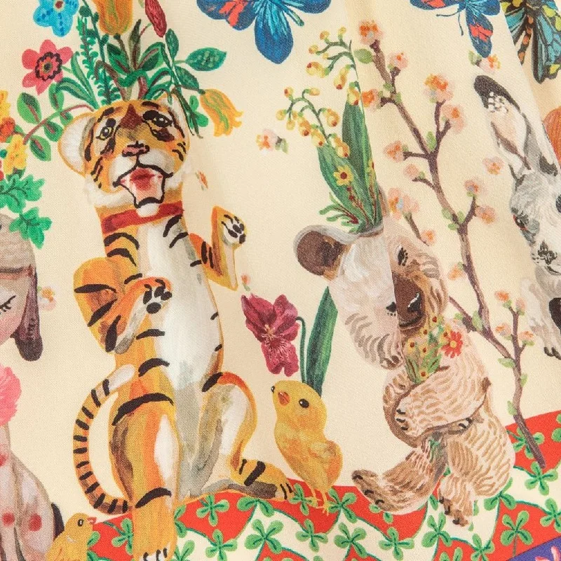 

Long Sleeve Dress Girl Christmas Dress Autumn Winter Floral Print Teens Girl Dresses Kids Clothes Children Dress with Bow CA973